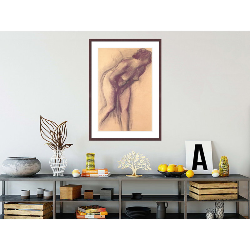«Femme debout nu» par Edgar Degas, impression giclée encadrée, H 41,5 po x l 29,53 po