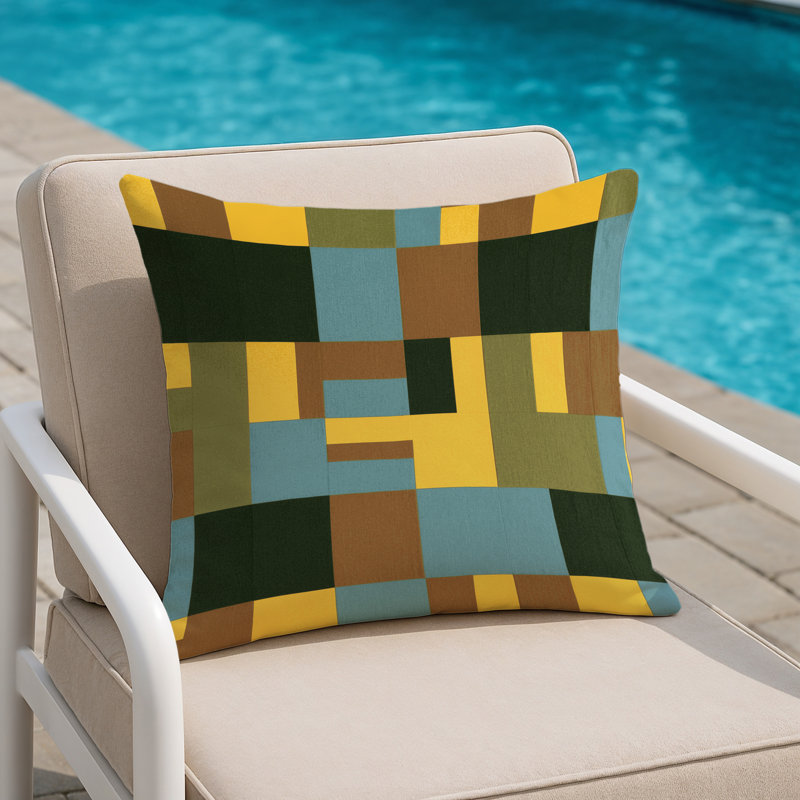 Cubic Earth Indoor And Outdoor Pillow, Square 18"