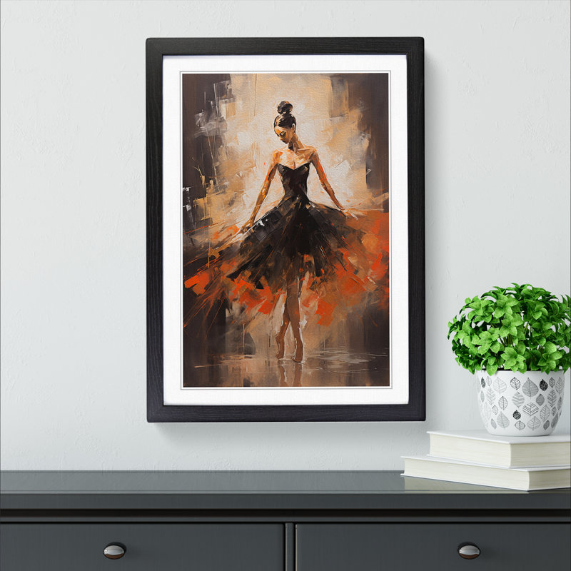 Single Picture Frame Print on Wood, Black Framed, 34cm H x 25cm W