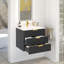 Armoire murale flottante avec double tiroir, lavabo en céramique et trou de robinet simple pour salle de bain moderne-1810570556