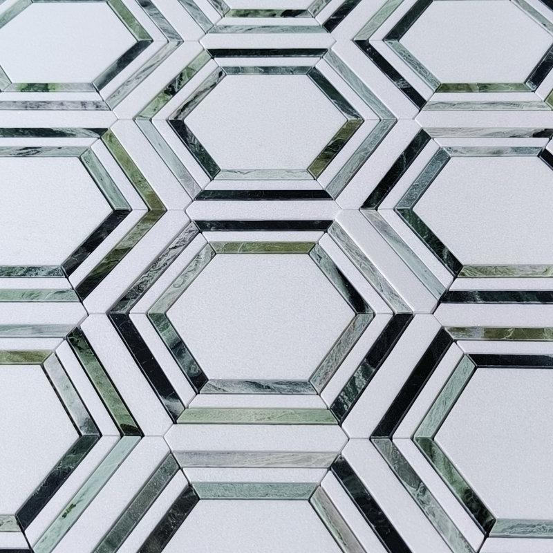 9" x 8" Marble Mosaic Wall & Floor Tile