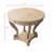 Curved Legs Farmhouse Style Round Coffee Table with Distressed Wood Grain and Storage Drawers for Living Room-2029515679