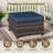 2-Person Polyethylene (PE) Wicker Outdoor Conversation Sets with 2 Chairs And 2 Ottomans-2034235008