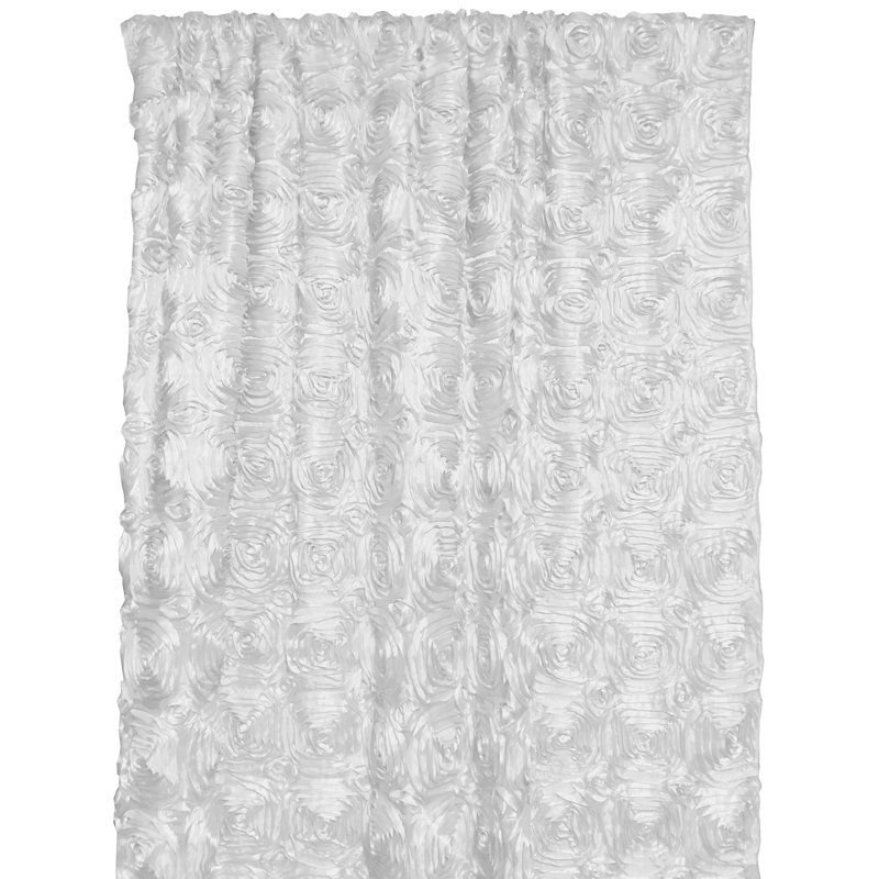 Rideau obscurcissant en polyester Pekanbaru, Blanc, L 54 po x L 120 po