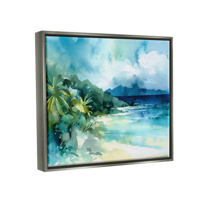 Paysage tropical abstrait encadré sur toile par Andrea Haase
