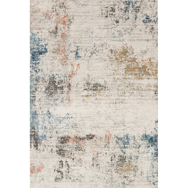 Tapis ivoire / granite Liddle, Rectangulaire 7 pi 11 po x 10 pi 6 po