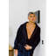 100% Cotton Mid-Calf Bathrobe with Pockets-75051943