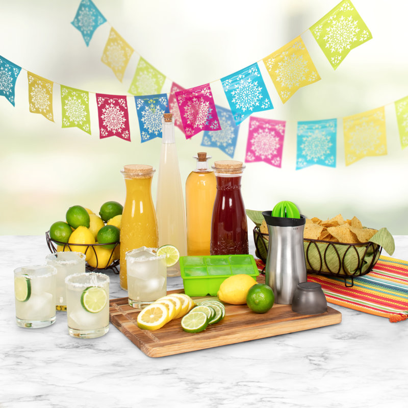 Stainless Steel Cocktail Shaker with Built-In Citrus Reamer
