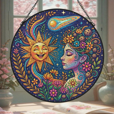 Vitrail Boho Sun Lady Mandala
