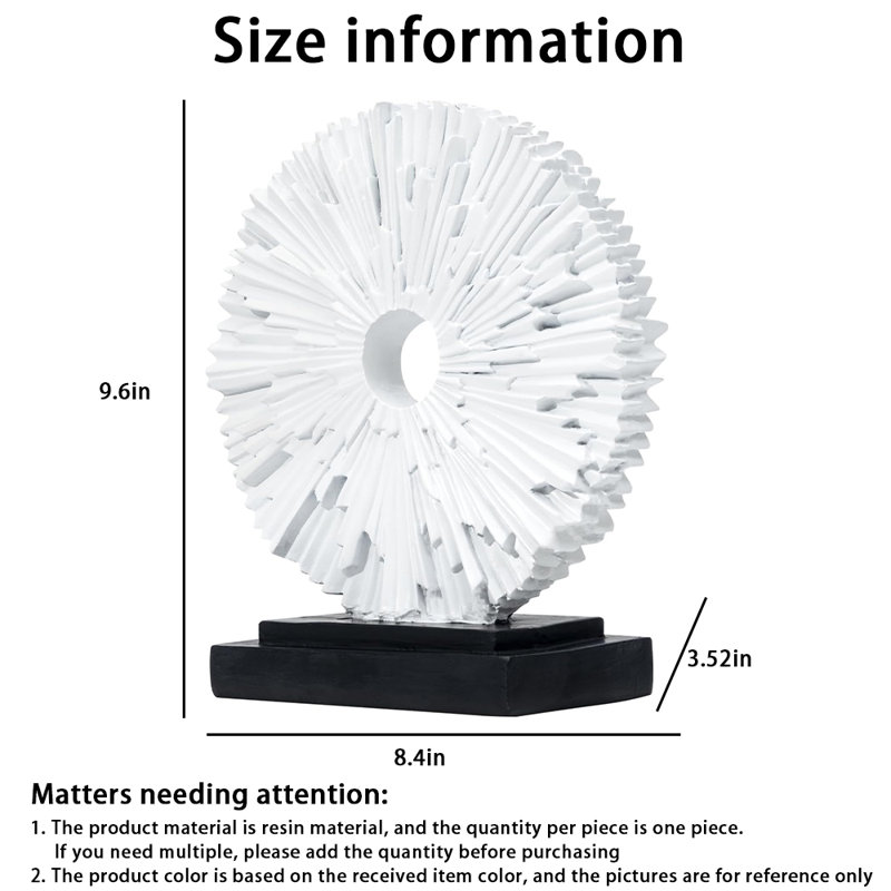 Abstract Art Desktop Decor Statue, 1-Piece Set, Perfect For Office, Bedroom, And Tabletop Display, White