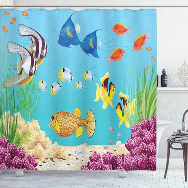 Bless international Coastal Shower Curtain Lure Fishing