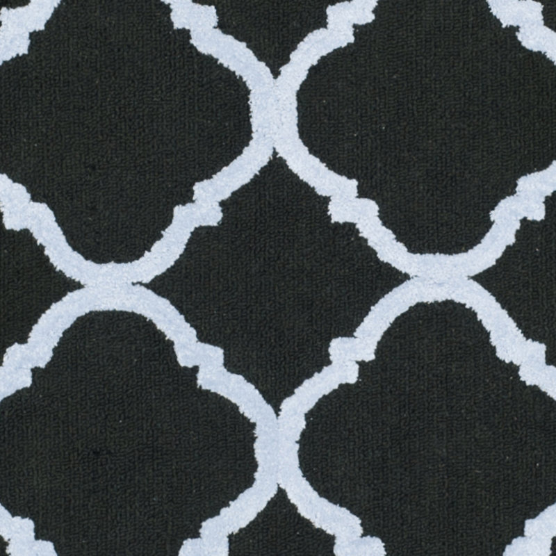 Fullerton Hand Hooked Cotton Pile Geometric Rug, Rectangle 2'6" x 4'3"