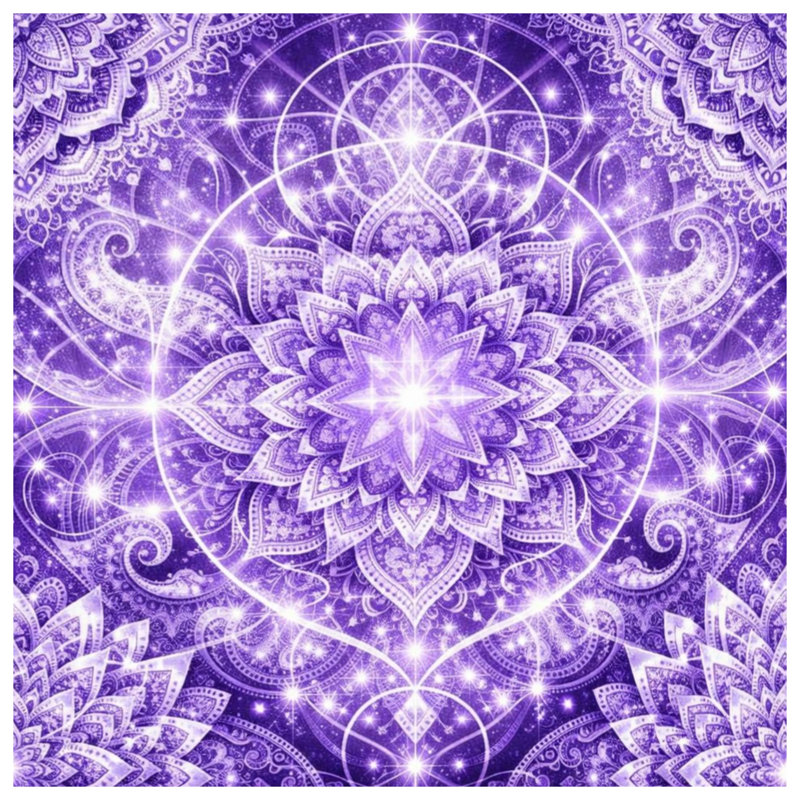 Rideaux de fenêtre mauve complexe, voilages et voilages à motif mandala - 1 panneau, 50" x 92" - 1 Panel, Blockout