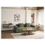 Console moderne en noyer et verre