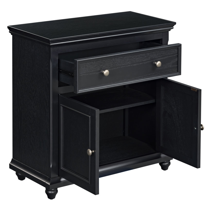Commode 2 tiroirs Carl, Black