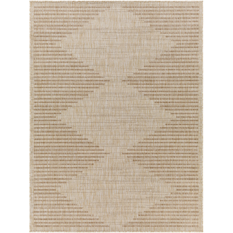 Tapis oriental en polypropylène tissé à la machine Bluffton, Rectangle 6 pi 7 po x 9 pi