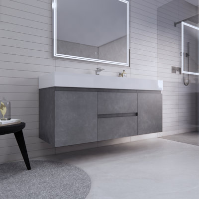 Babajide Bathroom Vanity with Acrylic Top