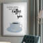 «Commencez avec café et vous», reproduction encadrée de qualité supérieure - Prêt à accrocher 47134-1145152341-1145152339