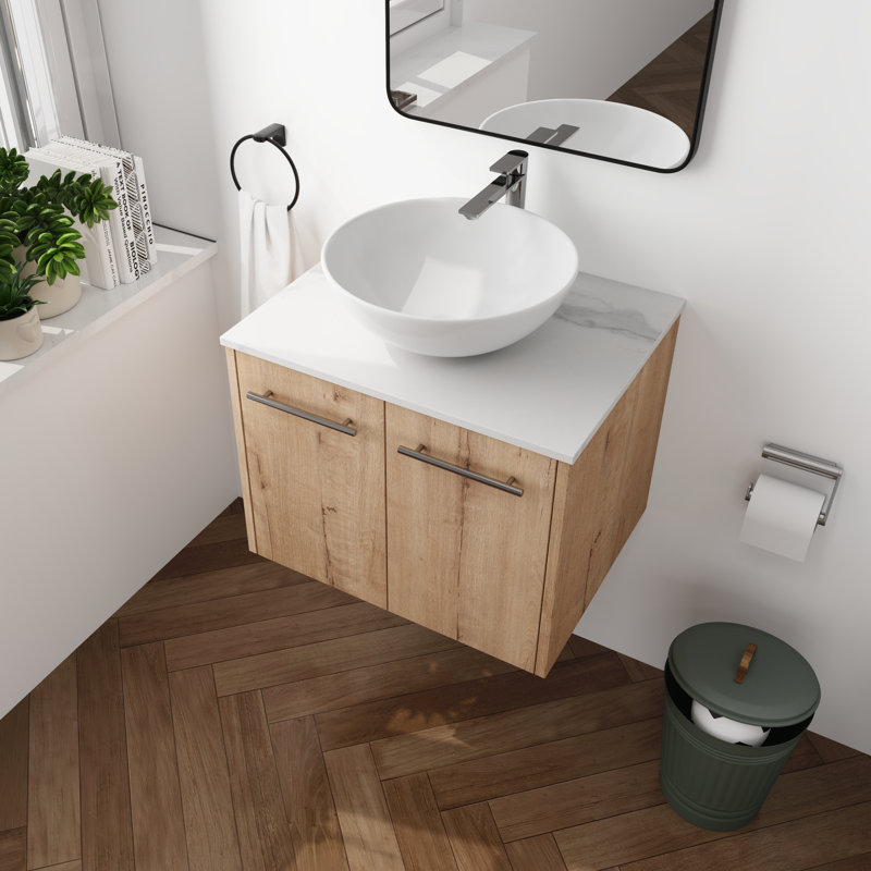 Masami 23.64'' Single Bathroom Vanity with Ceramic Top