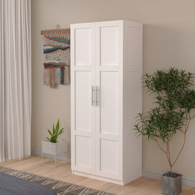 Armoire de garde-manger, armoires de rangement pour garde-manger avec 2 portes et 3 tablettes, armoire de rangement