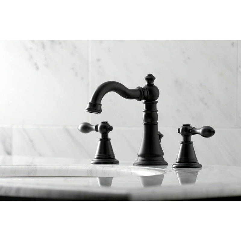 Robinet de salle de bain espacé Kingston, Noir mat