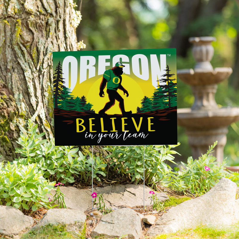 Enseigne de cour de l'Université de l'Oregon, Bigfoot