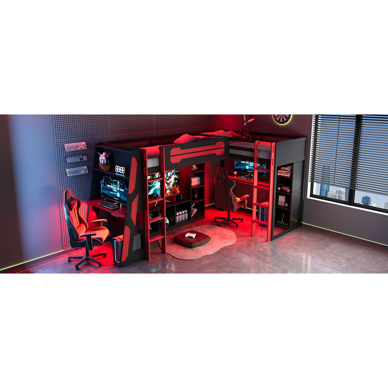 Lits en bois multifonctionnels peu encombrants avec rangement pour les jeux