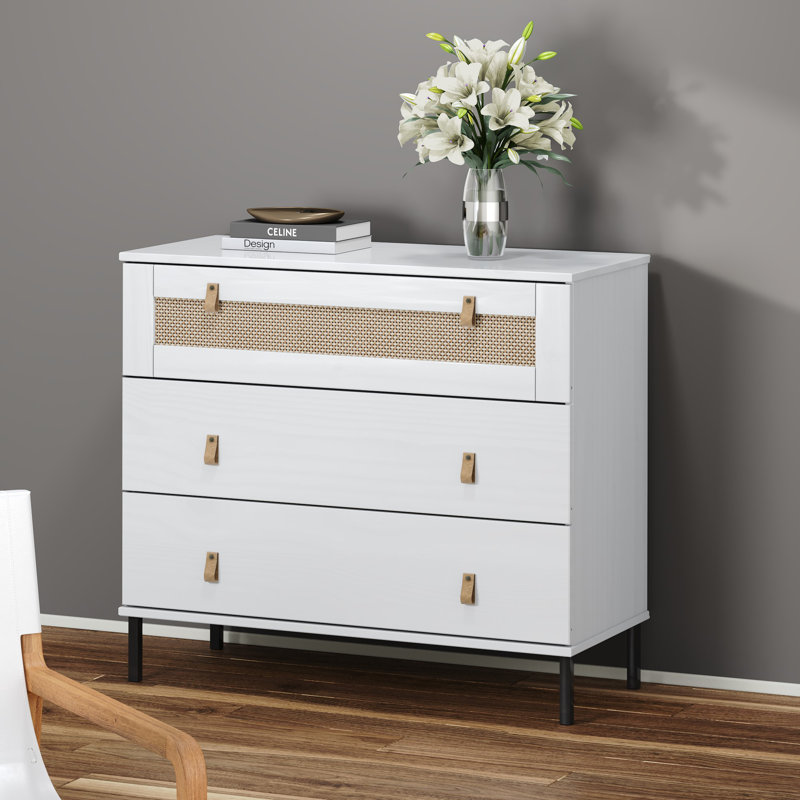 Burslem 90cm Solid Wood Sideboard, White
