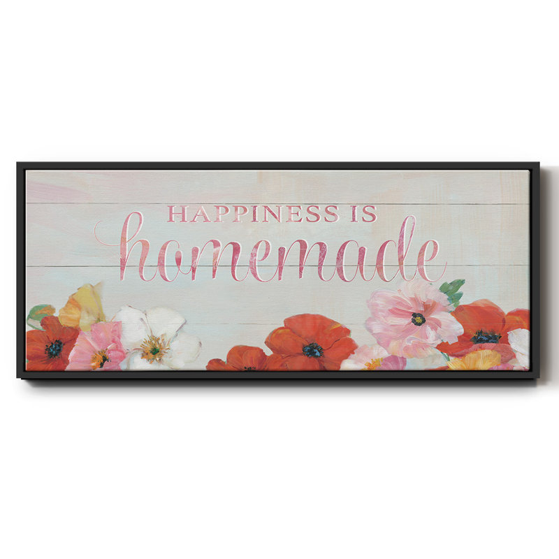Le bonheur est fait maison - toile encadrée, H 24 po x l 60 po
