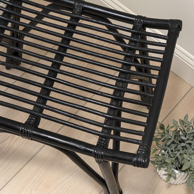 Tabouret de repose-pieds bohémien d'appoint Gabriel, Black