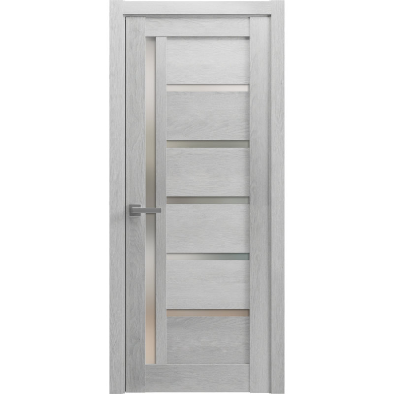 Porte standard lambrissée Quadro, 24 po x 80 po, Chêne gris clair
