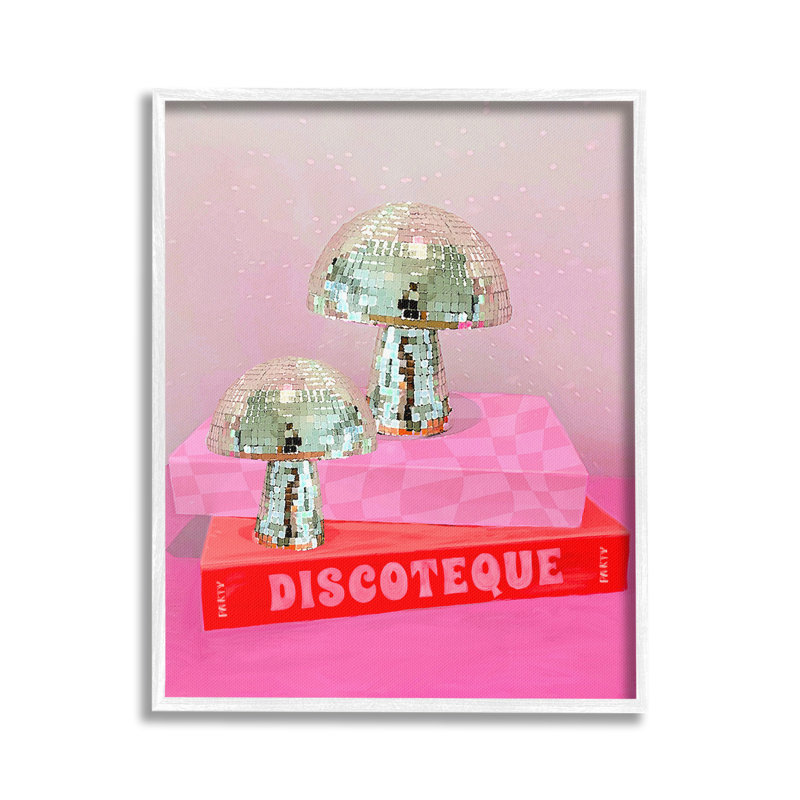 DiscotequeBookStackGicleeArtbyLil'Rue, Coastal White Framed Giclee, 20" H x 16" W
