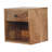 Solid wood Floating Mini Classic Bedside, Wall-mounted, 1-Drawer, 1 Open Slot, Light Brown