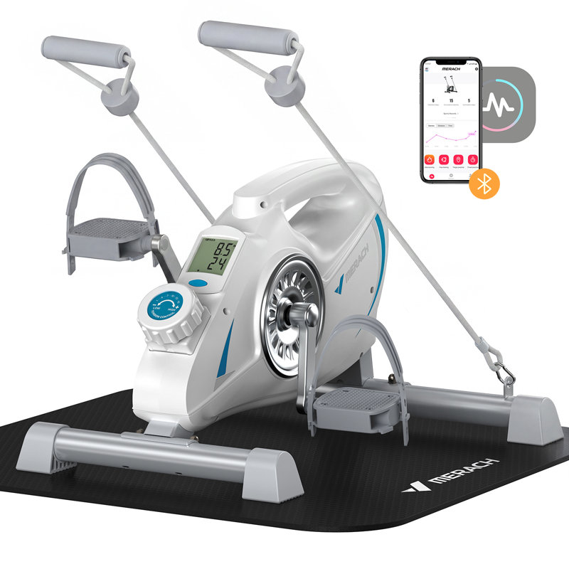 Machine d'exercice elliptique silencieuse pour les jambes et les bras avec application gratuite MERACH MERACH