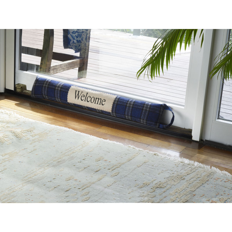Elements Fabric 'Welcome' Draft Stopper, Blue