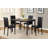 Metal Dining Table With Laminated Faux Marble Top