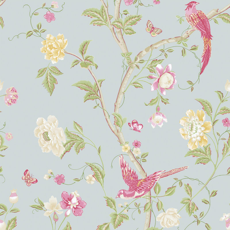 Laura Ashley Summer Palace Wallpaper Roll, Duck Egg