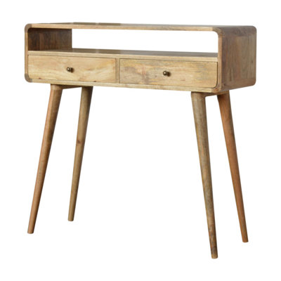 Celest 35.43'' Unfinished Solid Wood Console Table