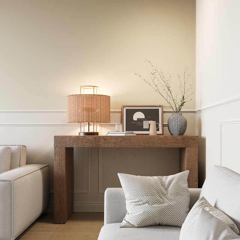 2-Light Rattan table lamp