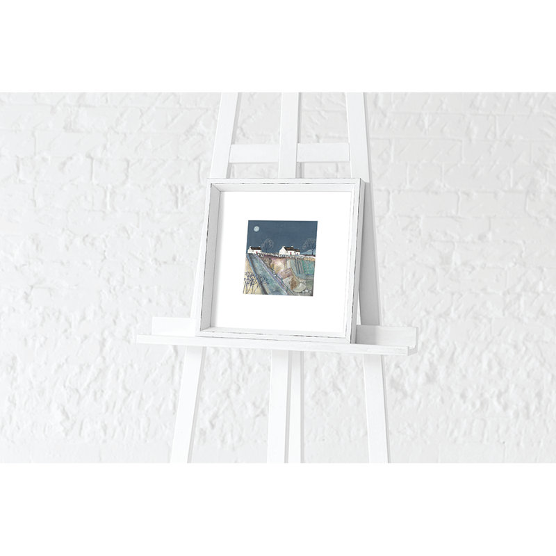 A Quilted Meadow By Moonlight by Louise O'hara - Single Picture Frame Print
