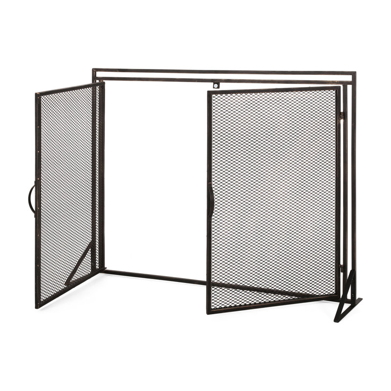 Pare-étincelles en fer robuste avec finition mate - H 30,65 po x l 39,94 po, écran moderne fiable, l 39,94 po x H 30,65 po, option d'espace