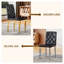 Ensemble de 4 chaises de salle à manger modernes avec revêtement en polyuréthane et structure en métal, noir et or