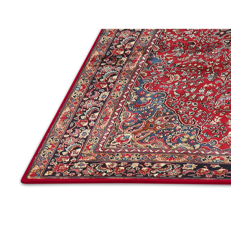 Oriental Red Area Rug, Rectangle 5' x 7'