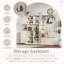 Modular L-Shaped Entryway Hall Tree?&?Storage Cabinet Set,?4?Hooks,?Shelves?&?Flip?Drawer Organizer?for?Hallway-1723348508