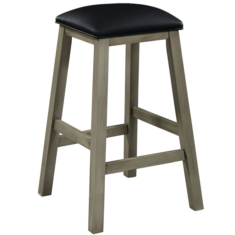 SQUARE BACKLESS BARSTOOL, Antique White