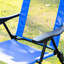 Chaise de patio pliante de 2 personnes, chaise longue bleue à dossier réglable et amovible pour l'extérieur