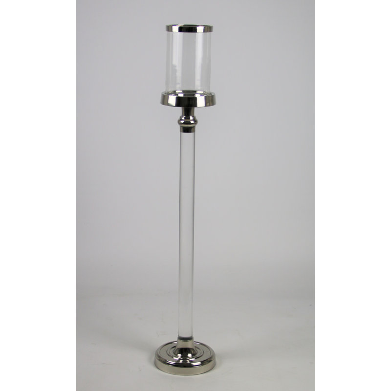 Metal Candlestick, 72.5cm H x 11.5cm W x 11.5cm D