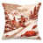 Rouge foncé foncé / beige clair