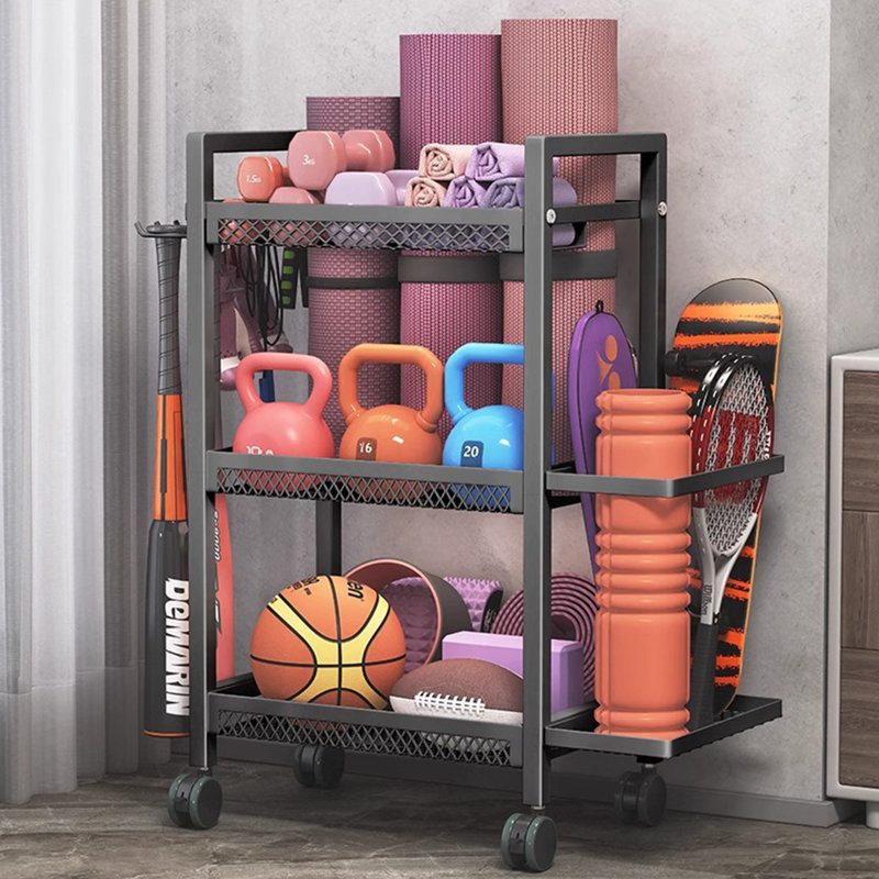Home Gym Storage Rack for Yoga Mat Dumbbell Kettlebell