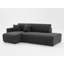 Canapé d'angle capitonné en forme de L avec coussins décoratifs Scandinavian-5984269